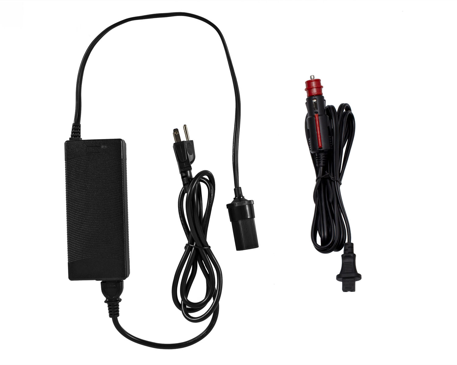 Portable 12V/24V cooler capable of operation as refrigerator (2-8 C) or freezer (-15 C), with factory-installed lock and collapsible trolley